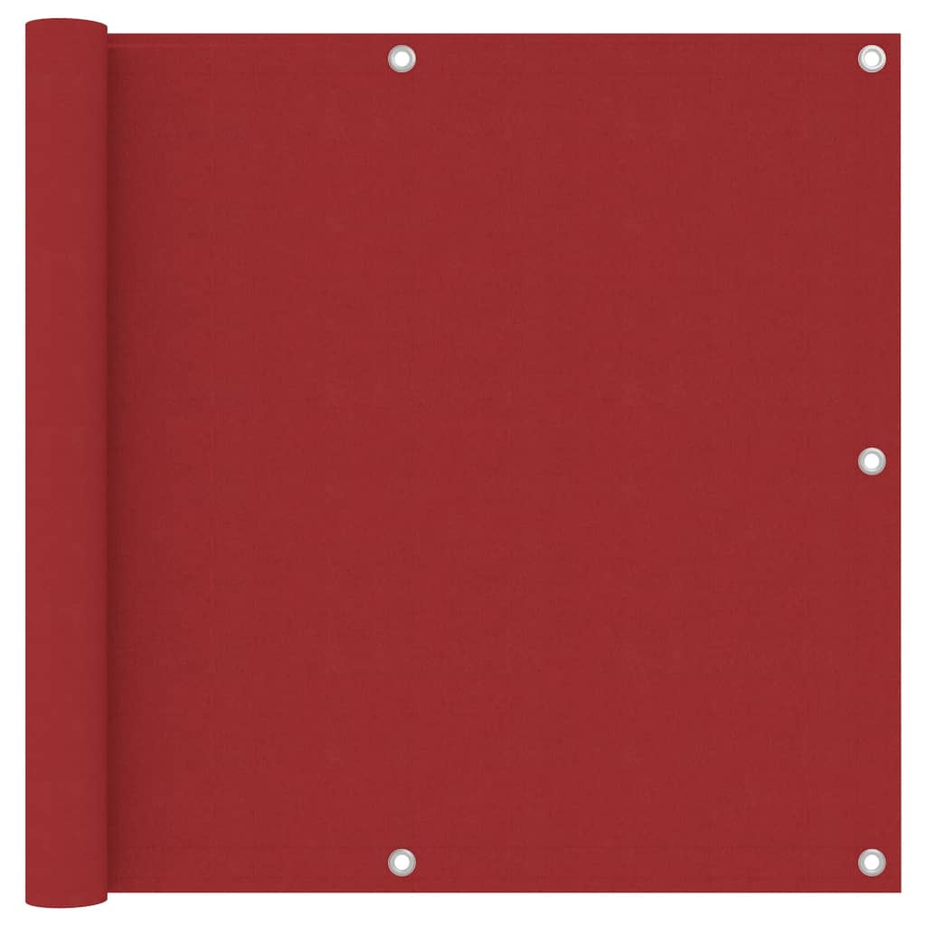 Vidaxl balkonscherm 90x400 cm oxford stof rood