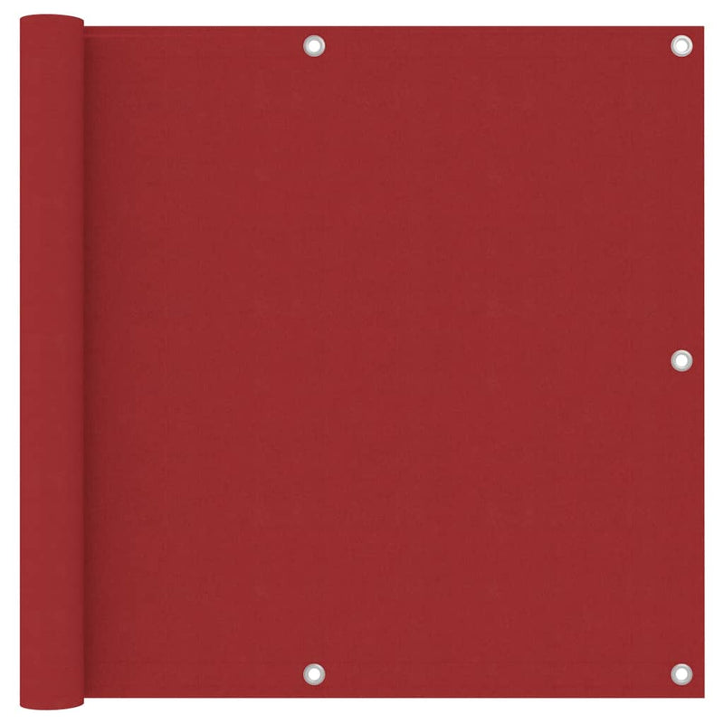 Vidaxl balkonscherm 90x400 cm oxford stof rood