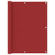 Vidaxl balkonscherm 120x600 cm oxford stof rood
