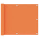Vidaxl balkonscherm 75x300 cm oxford stof oranje
