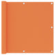 Vidaxl balkonscherm 90x300 cm oxford stof oranje