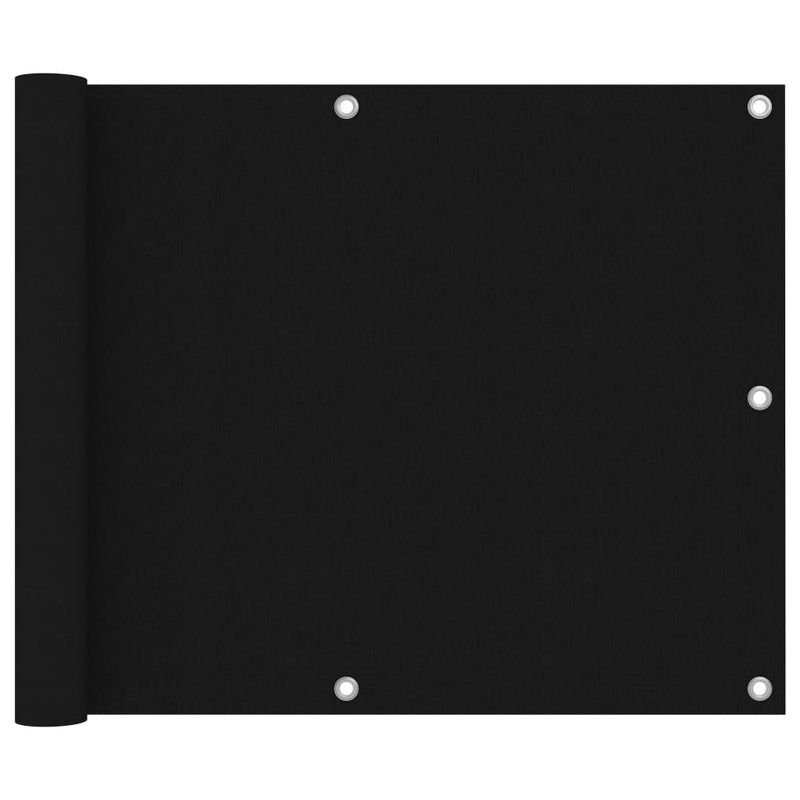 Vidaxl balkonscherm 75x500 cm oxford stof zwart