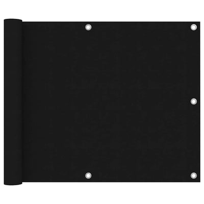 Vidaxl balkonscherm 75x600 cm oxford stof zwart