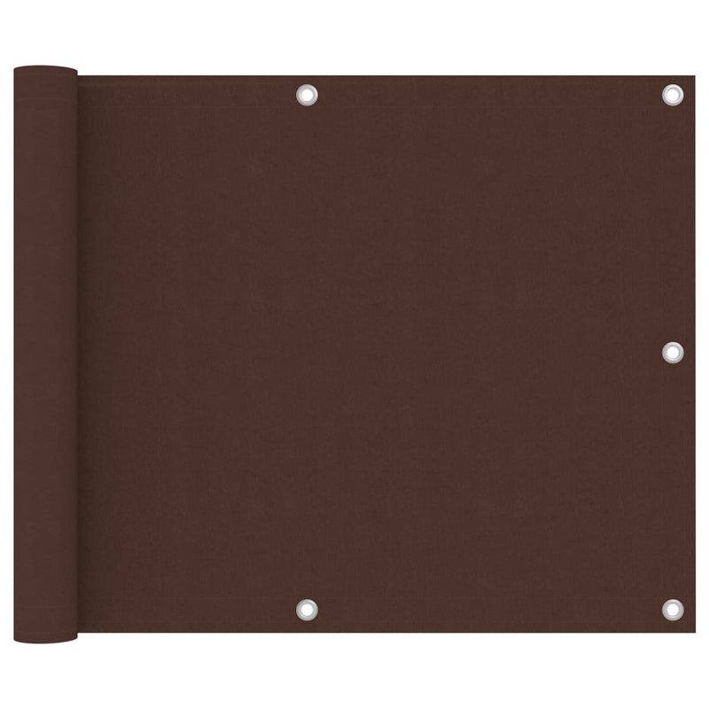 Vidaxl balkonscherm 75x500 cm oxford stof bruin