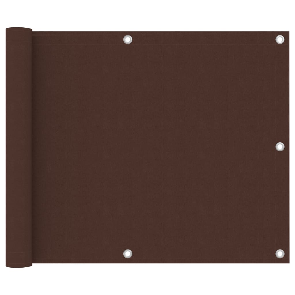 Vidaxl balkonscherm 75x600 cm oxford stof bruin