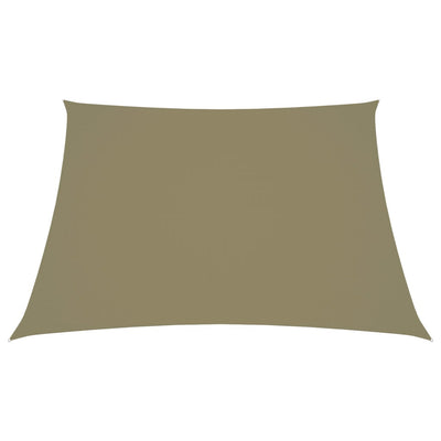 Vidaxl zonnezeil trapezium 2 4x3 m oxford stof beige