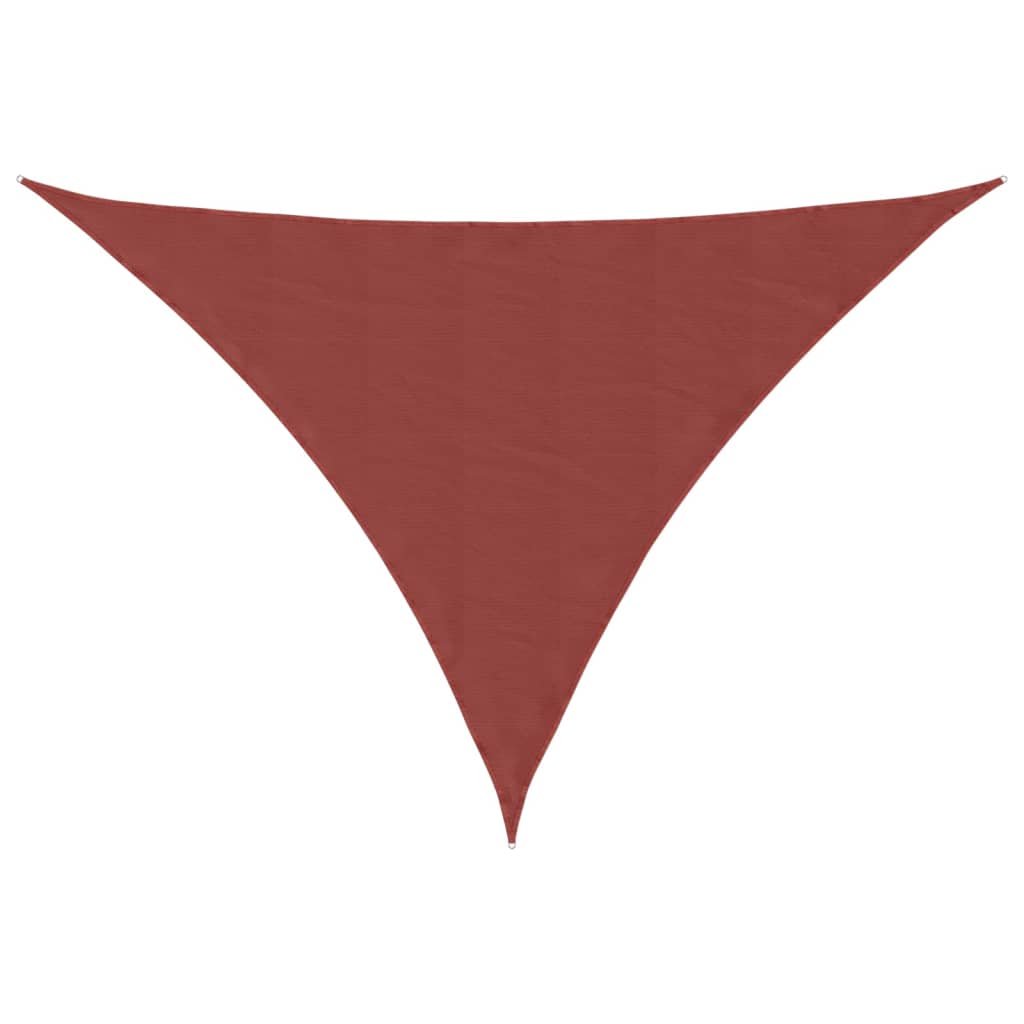 Vidaxl zonnescherm driehoekig 3,5x3,5x4,9 m oxford stof terracotta