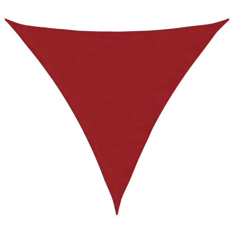 Vidaxl zonnescherm driehoekig 3,6x3,6x3,6 m oxford stof rood