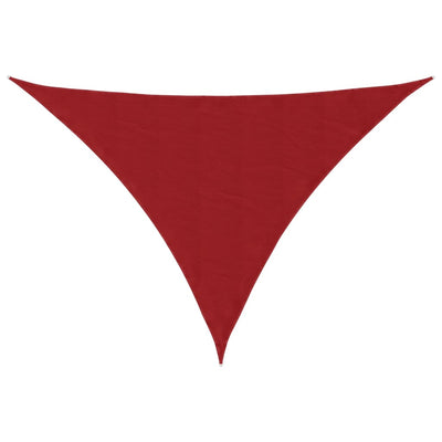 Vidaxl zonnescherm driehoekig 5x7x7 m oxford stof rood