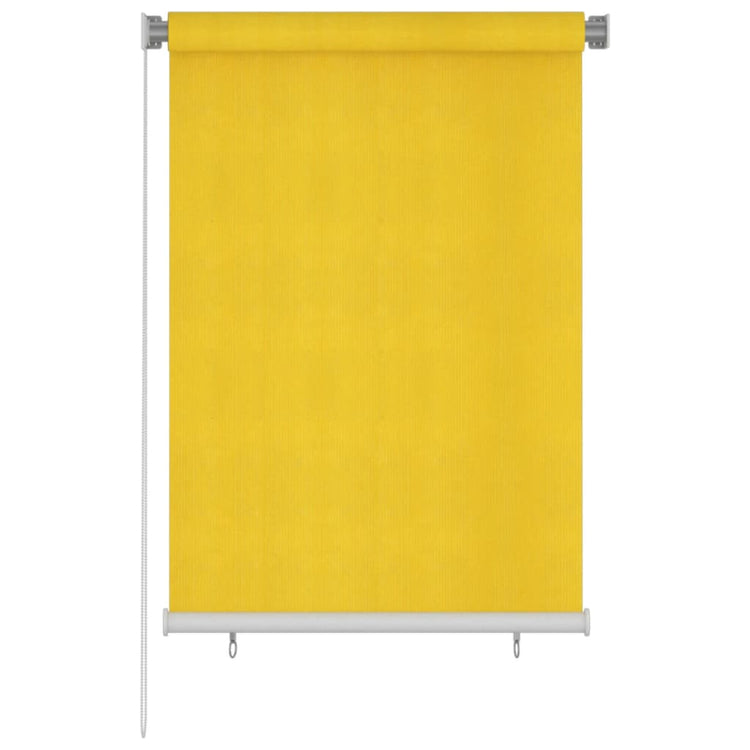 VidaXL Rolgordijn voor buiten 100x140 cm HDPE geel