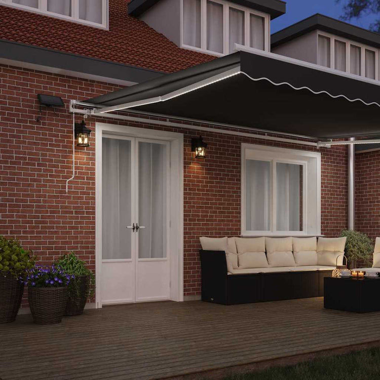 Vidaxl zijde frame met led-striplichten wit 500 × 300 cm aluminium