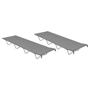 Vidaxl campingbedden 2 st 180x60x19 cm oxford stof en staal grijs - afbeelding 1