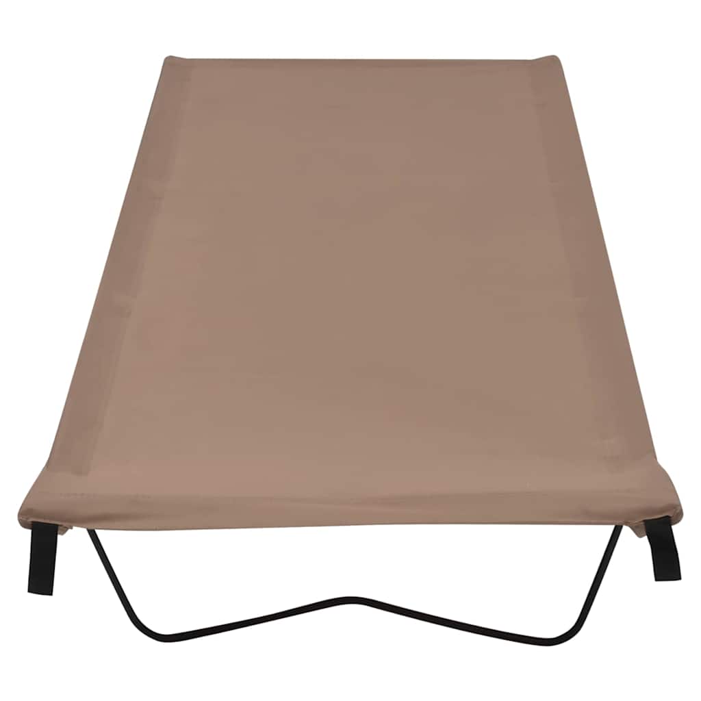 Vidaxl campingbedden 2 st 180x60x19 cm oxford stof en staal taupe
