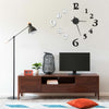 Vidaxl 3d-wandklok modern xxl 100 cm zwart en wit