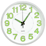 Vidaxl wandklok lichtgevend 30 cm wit - afbeelding 2