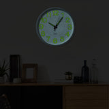 Vidaxl wandklok lichtgevend 30 cm wit - afbeelding 3