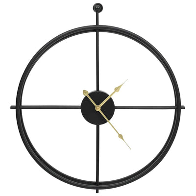 Vidaxl wandklok 52 cm ijzer zwart