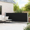 Vidaxl tuinscherm uittrekbaar 140x600 cm zwart