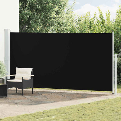 Vidaxl tuinscherm uittrekbaar 180x514 cm zwart