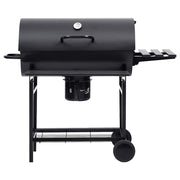 Vidaxl barbecuevat met wielen en schappen 115x85x95 cm staal zwart - afbeelding 3