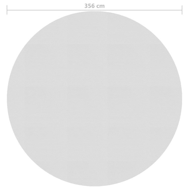 VidaXL Zwembadfolie solar drijvend 356 cm PE grijs