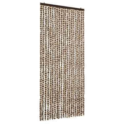 Vidaxl vliegengordijn 90x220 cm chenille beige en bruin