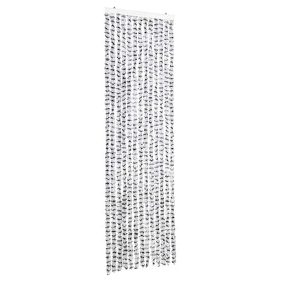 Vidaxl vliegengordijn 56x185 cm chenille licht- en donkergrijs
