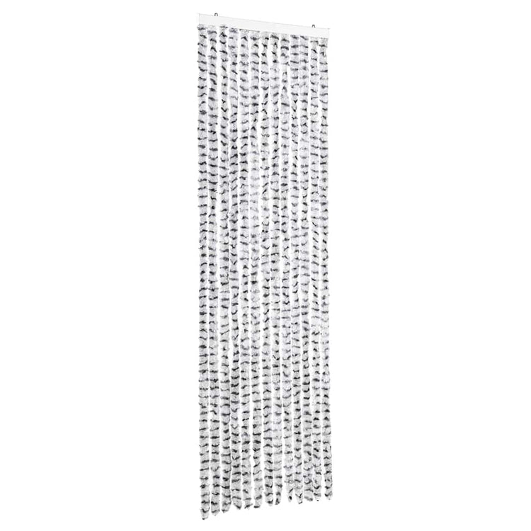 Vidaxl vliegengordijn 56x185 cm chenille licht- en donkergrijs