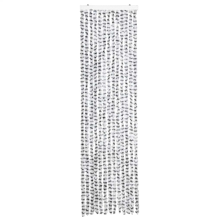 Vidaxl vliegengordijn 56x185 cm chenille licht- en donkergrijs
