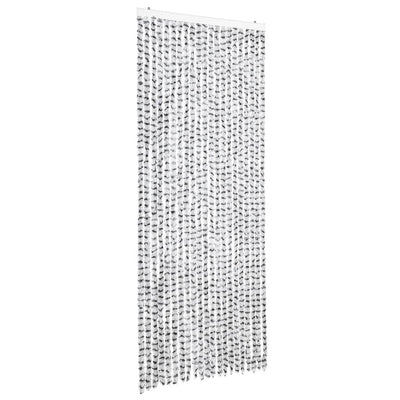 Vidaxl vliegengordijn 90x220 cm chenille licht- en donkergrijs