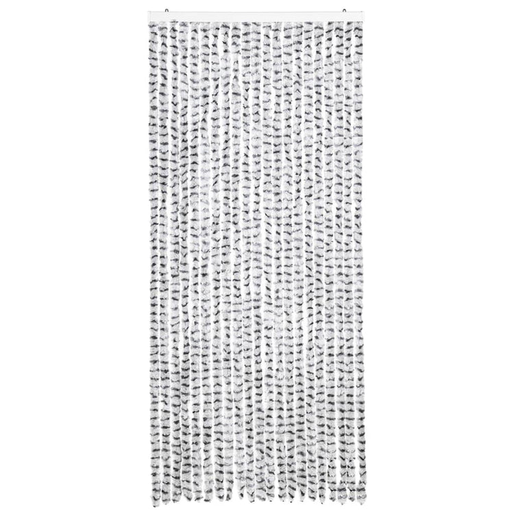 Vidaxl vliegengordijn 90x220 cm chenille licht- en donkergrijs