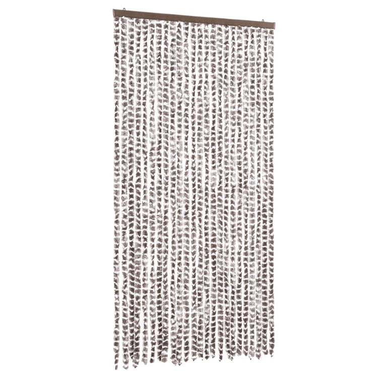 Vidaxl vliegengordijn 100x220 cm chenille taupe en wit