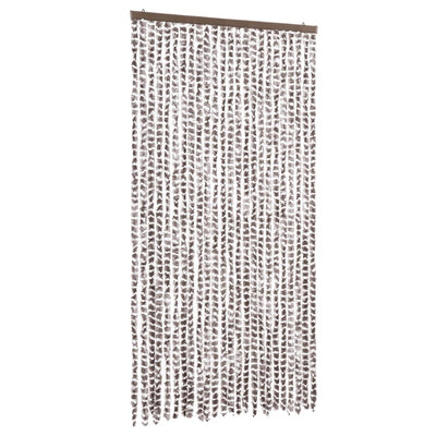 Vidaxl vliegengordijn 100x220 cm chenille taupe en wit