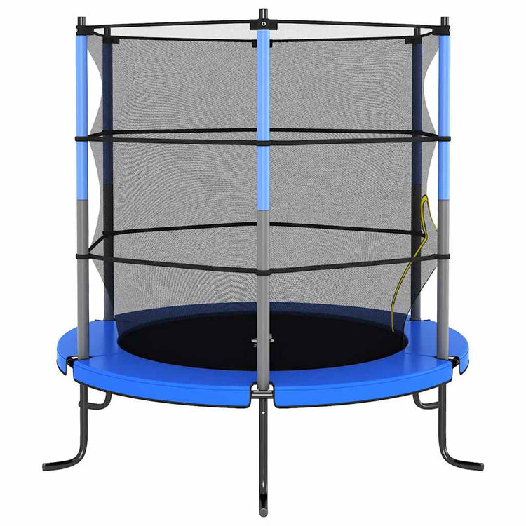 Vidaxl trampoline met veiligheidsnet rond 140x160 cm blauw