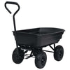 Vidaxl tuinkiepwagen 300 kg 75 l zwart