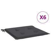 Vidaxl tuinstoelkussens 6 st 40x40x3 cm oxford stof antracietkleurig - afbeelding 2