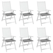 Vidaxl tuinstoelkussens 6 st 40x40x3 cm oxford stof grijs - afbeelding 3