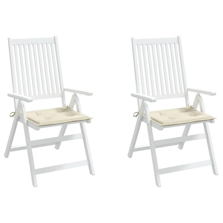Vidaxl tuinstoelkussens 2 st 40x40x3 cm oxford stof crèmekleurig