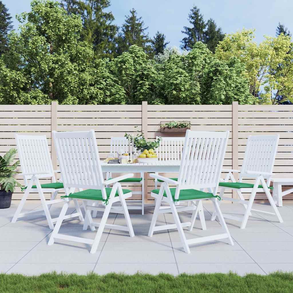 Vidaxl tuinstoelkussens 6 st 40x40x3 cm oxford stof groen