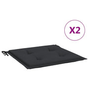 Vidaxl tuinstoelkussens 2 st 40x40x4 cm oxford stof zwart - afbeelding 2