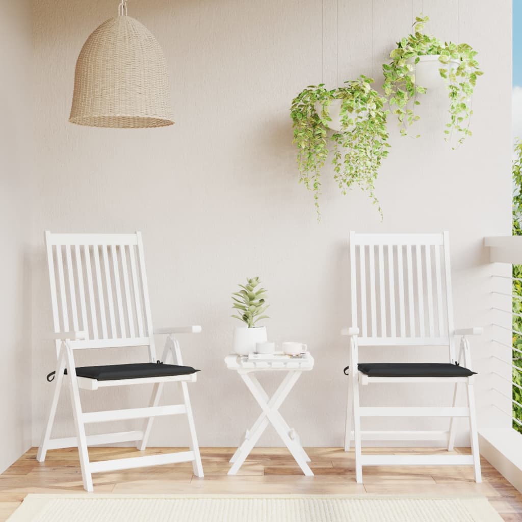 Vidaxl tuinstoelkussens 2 st 40x40x4 cm oxford stof zwart
