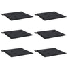 Vidaxl tuinstoelkussens 6 st 40x40x4 cm oxford stof zwart