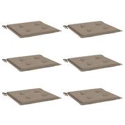 Vidaxl tuinstoelkussens 6 st 40x40x3 cm oxford stof taupe - afbeelding 3