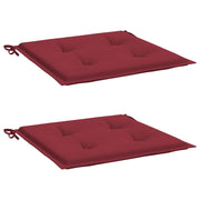 Vidaxl tuinstoelkussens 2 st 40x40x4 cm oxford stof wijnrood - afbeelding 3