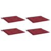 Vidaxl tuinstoelkussens 4 st 40x40x4 cm oxford stof wijnrood
