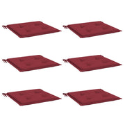 Vidaxl tuinstoelkussens 6 st 40x40x4 cm oxford stof wijnrood - afbeelding 3