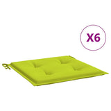 Vidaxl tuinstoelkussens 6 st 40x40x3 cm oxford stof felgroen - afbeelding 2