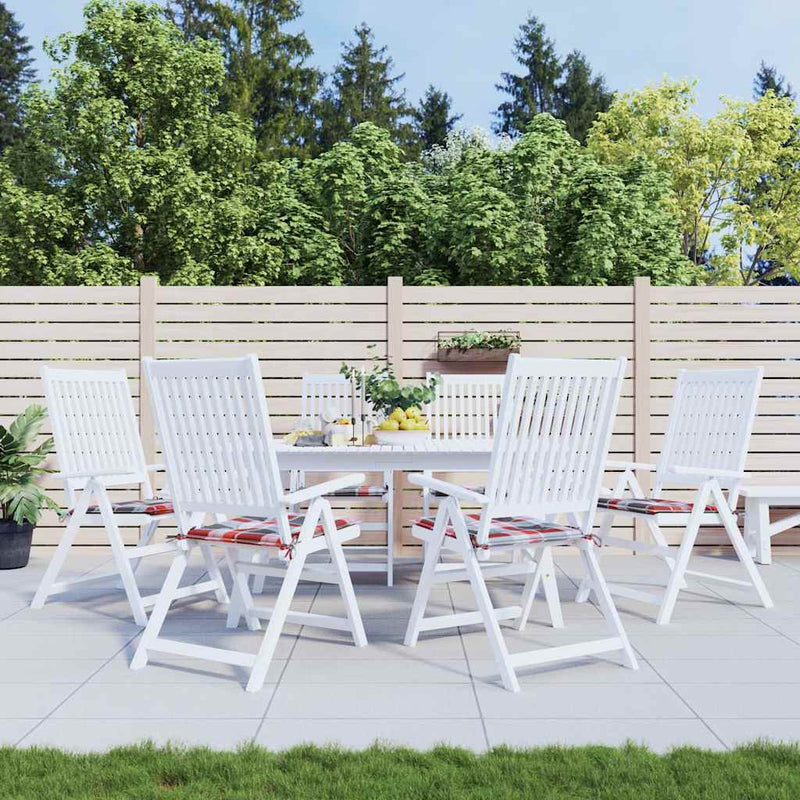 Vidaxl tuinstoelkussens 6 st 40x40x3 cm oxford stof ruitpatroon rood