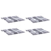 Vidaxl tuinstoelkussens 4 st 40x40x4 cm oxford stof ruitpatroon grijs