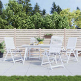 Vidaxl tuinstoelkussens 4 st 40x40x4 cm oxford stof ruitpatroon grijs - afbeelding 1